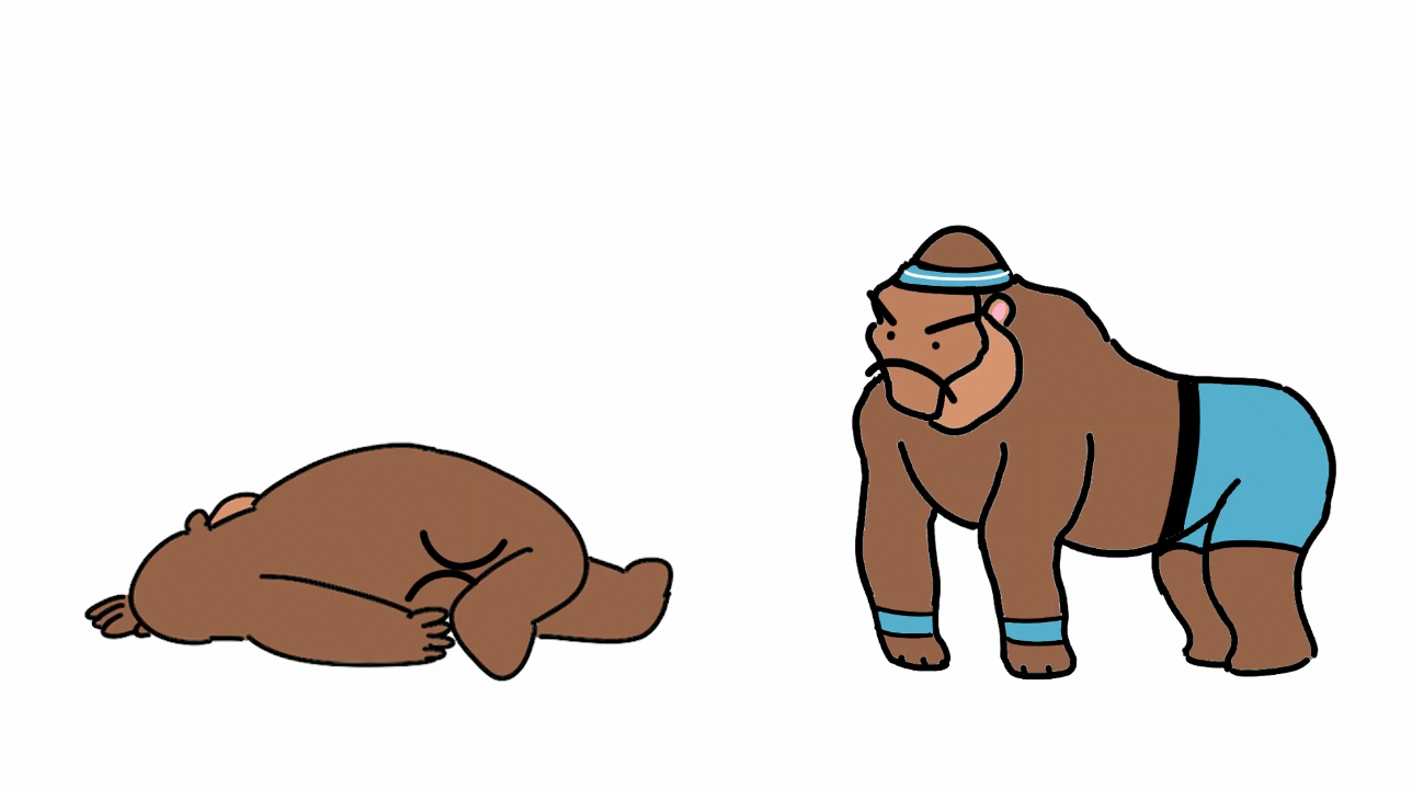 oversimple ape drawing