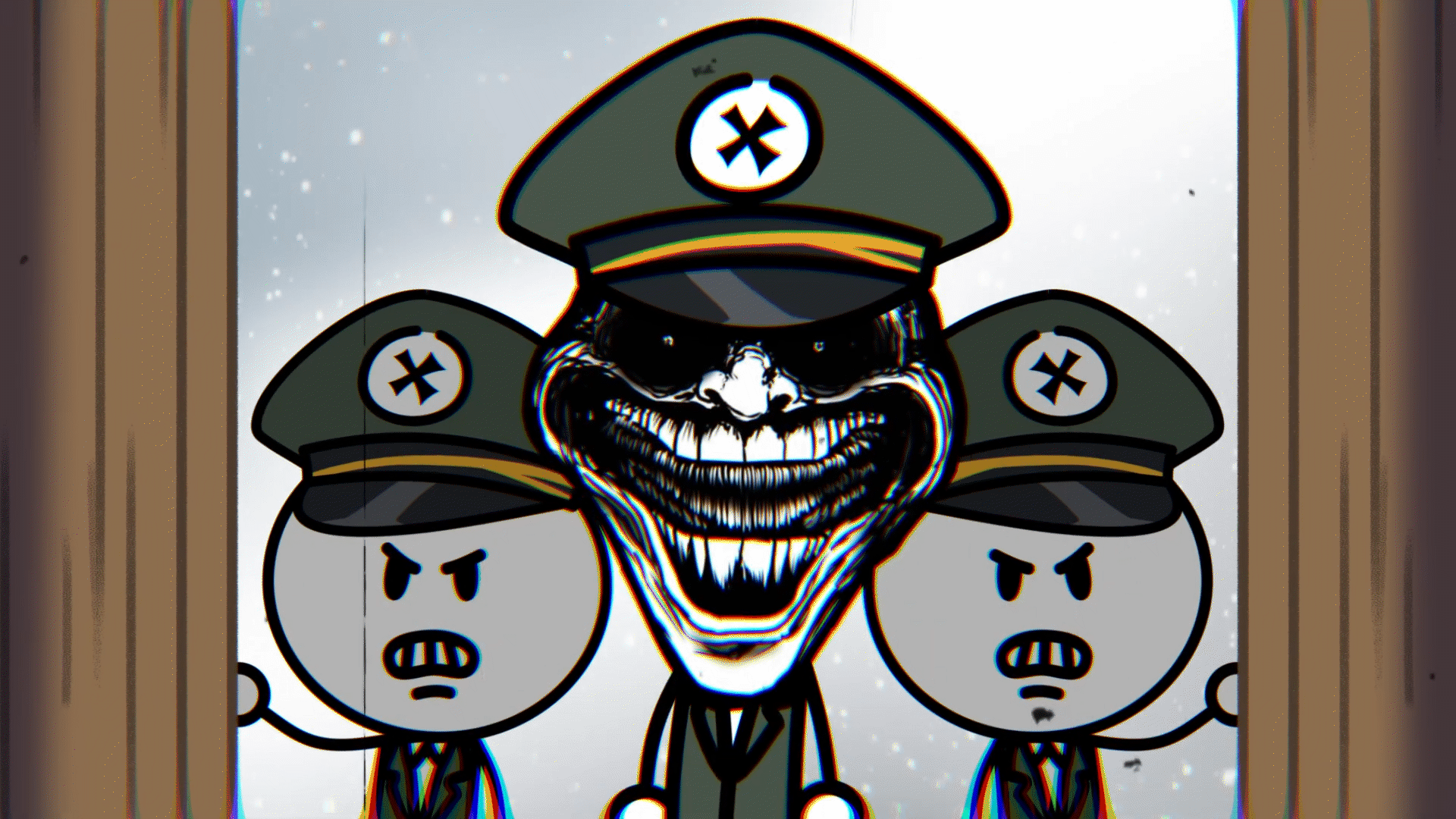 Troll face style animation